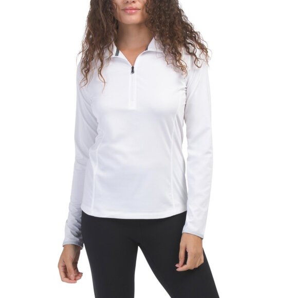 UNDER ARMOUR White Upf Golf Quarter Zip Jacket - Picture 1 of 2